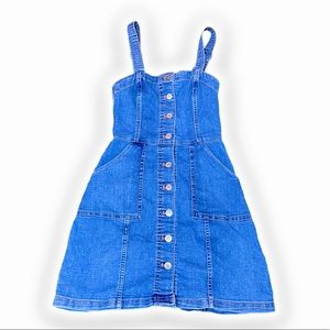 denim button-up dress